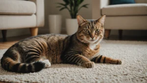 chat qui s'arrache les poils