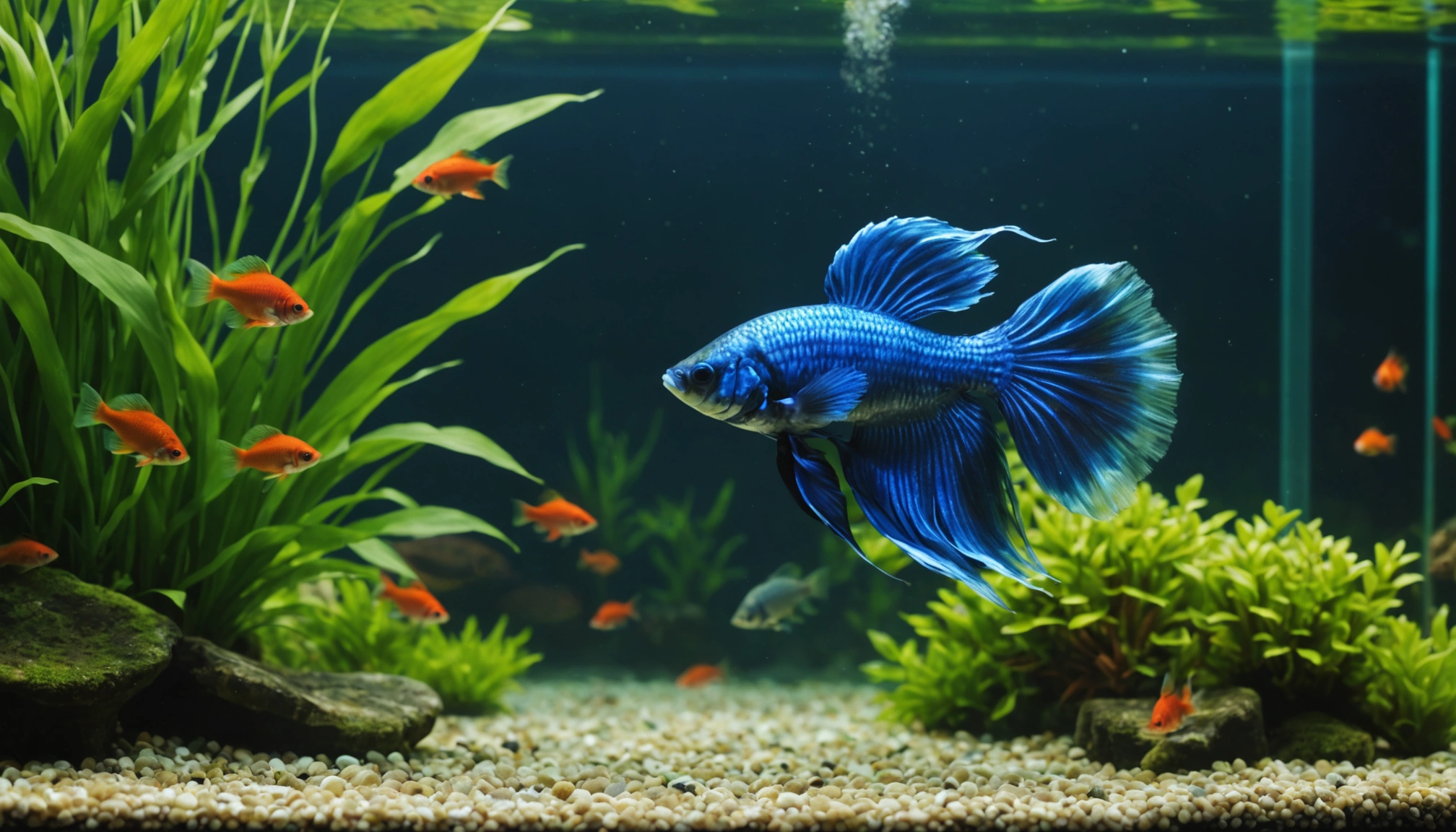 peut on mettre un combattant avec des guppy